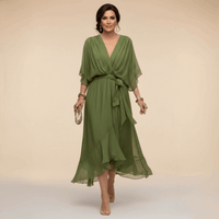 Monica™ | Vestido fluido escote en V