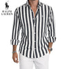 Striano™ | Camisa de lino a rayas verticales