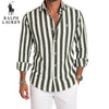 Striano™ | Camisa de lino a rayas verticales