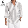 Striano™ | Camisa de lino a rayas verticales