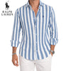 Striano™ | Camisa de lino a rayas verticales