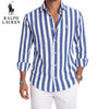 Striano™ | Camisa de lino a rayas verticales