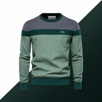 Celvon™ | Jersey cuello redondo con franjas - Verde