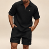 Valtero conjunto polo y short — negro